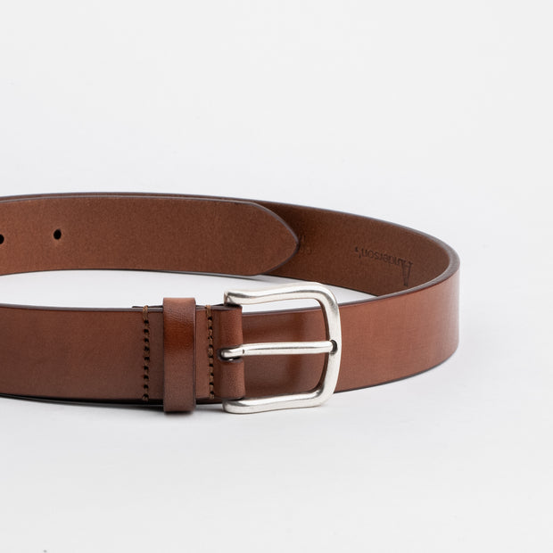 Anderson's - 3.5cm Brown Woven Leather Belt - Brown Anderson's