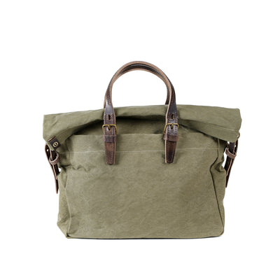 Bleu De Chauffe Remix Leather-trimmed Cotton-canvas Weekend Bag In