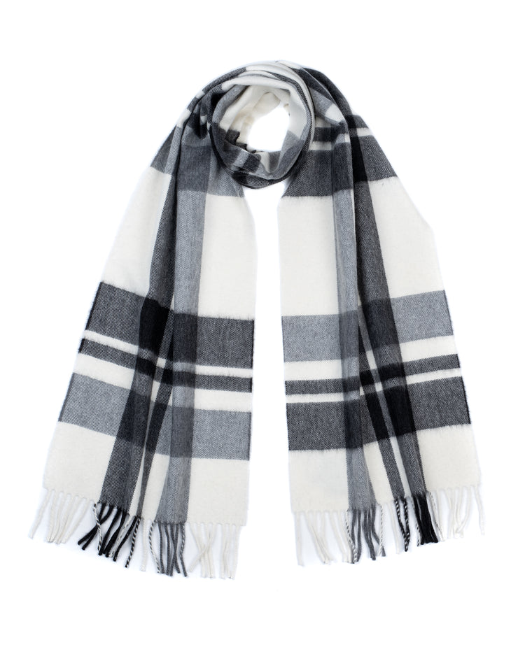 Jura Scarf in White & Grey