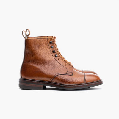 Coniston Derby Boot in Tan Scotch Grain