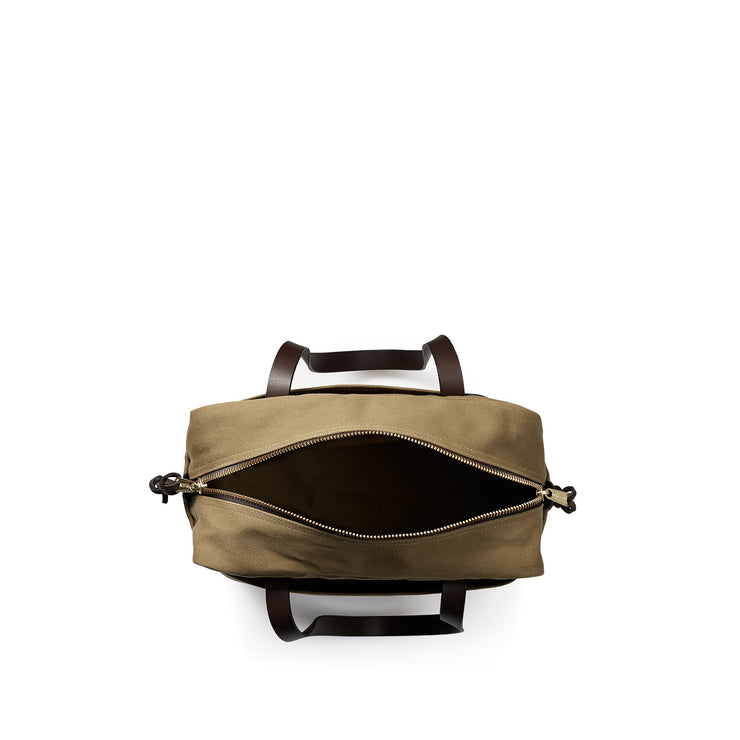Rugged Twill Tote Bag With Zipper - Tan