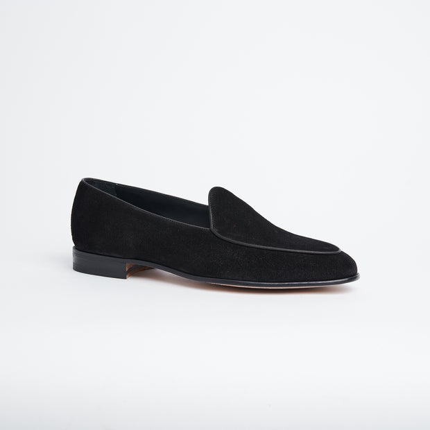 Belgian Loafer 4950 in Black Suede