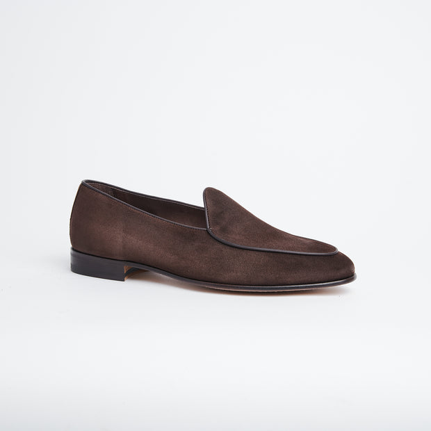 Belgian Loafer 4950 in Dark Brown Suede