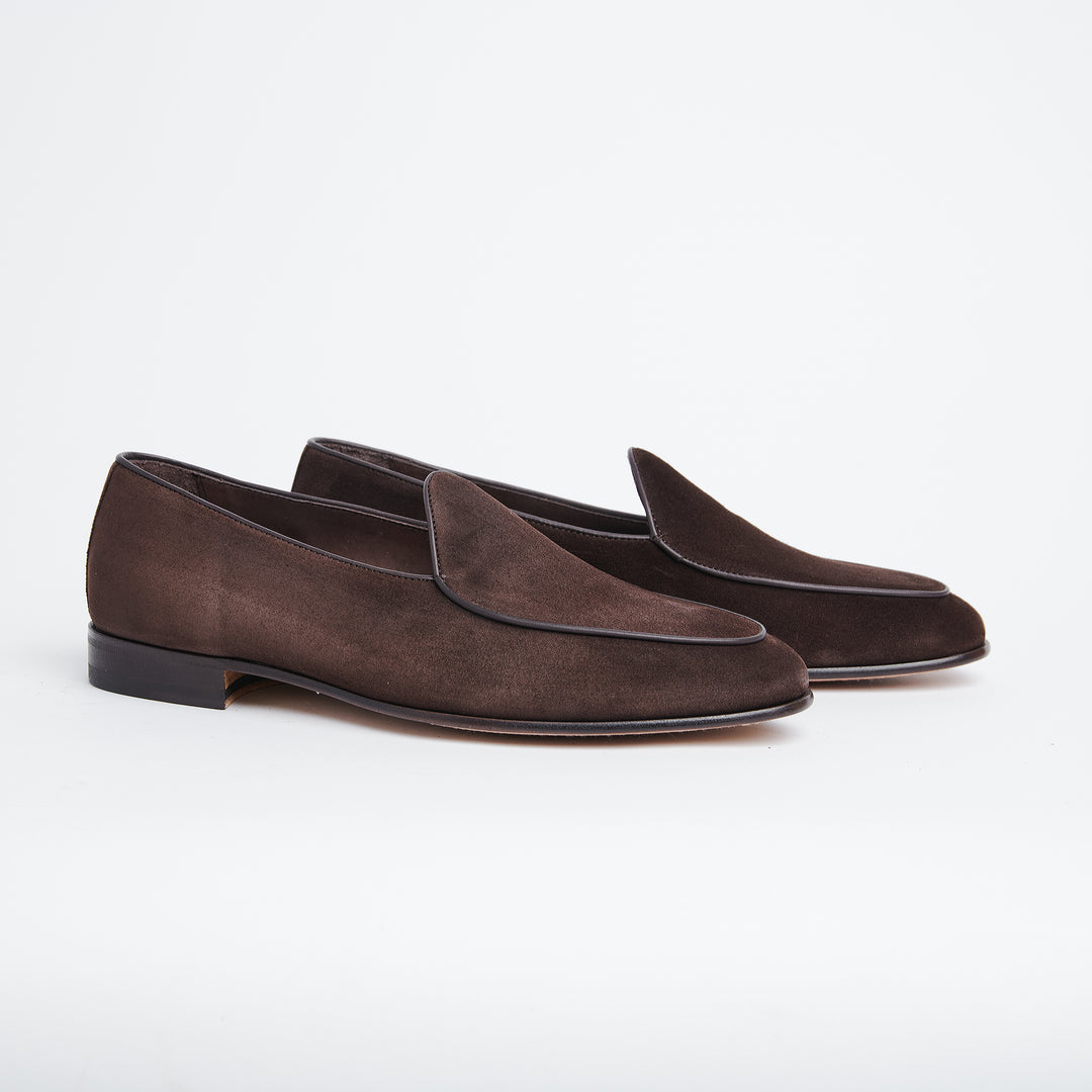 世界を買える 海外ブランド Dark in Loafer Belgian Berwick Brown Clothiers Caine – Suede 靴
