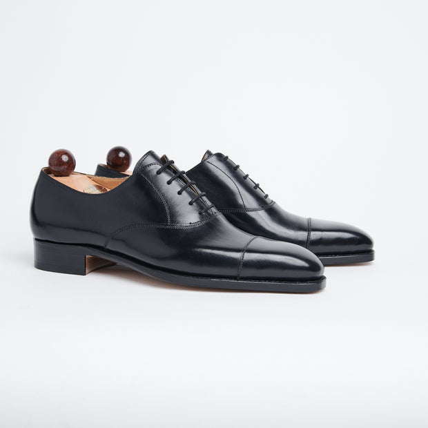 Cap Toe Oxford in Black Calf