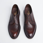 Troon Rog Plain Toe Derby in Brown Scotch Grain