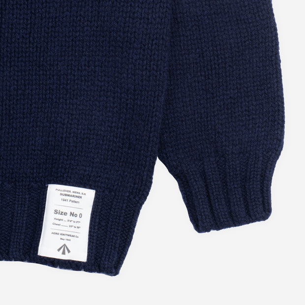 Submariner Roll Neck (Pattern 1941) in Navy Shetland Wool