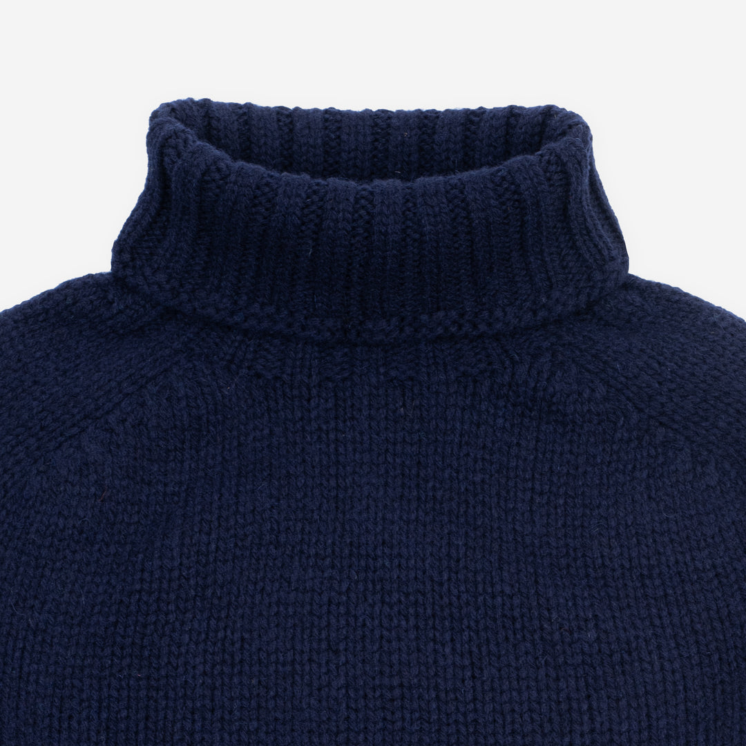 Submariner Roll Neck (Pattern 1941) in Navy Shetland Wool – Caine