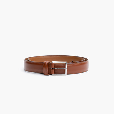 Dress Belt in Chestnut Brown Calf