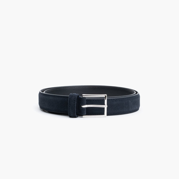 Dress Belt in Navy Suede