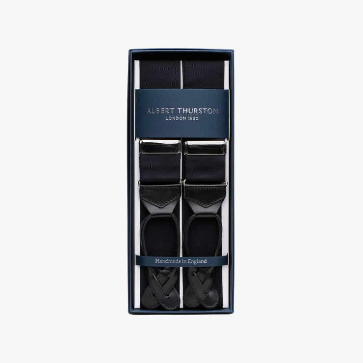 Plain Ribbon Braces - Black