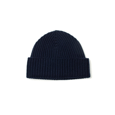 Alex Cashmere Beanie in Dark Navy
