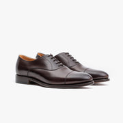 Cap Toe Oxford in Dark Brown Calf