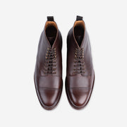 Cap Toe Boot in Brown Scotch Grain