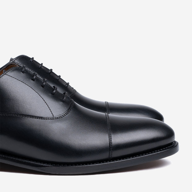 Cap Toe Oxford Rounded - Black Calf