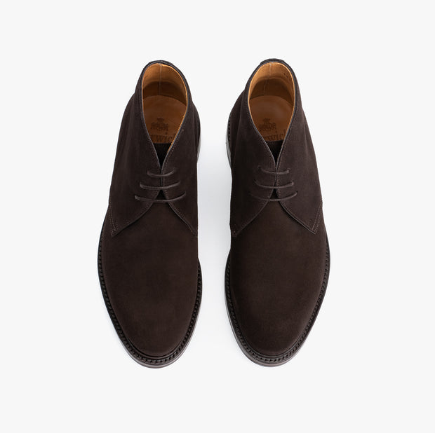 Chukka Boot in Dark Brown Suede