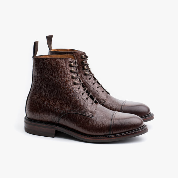 Country Boot in Brown Scotch Grain