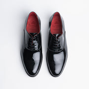 Cap Toe Oxford in Black Patent Leather