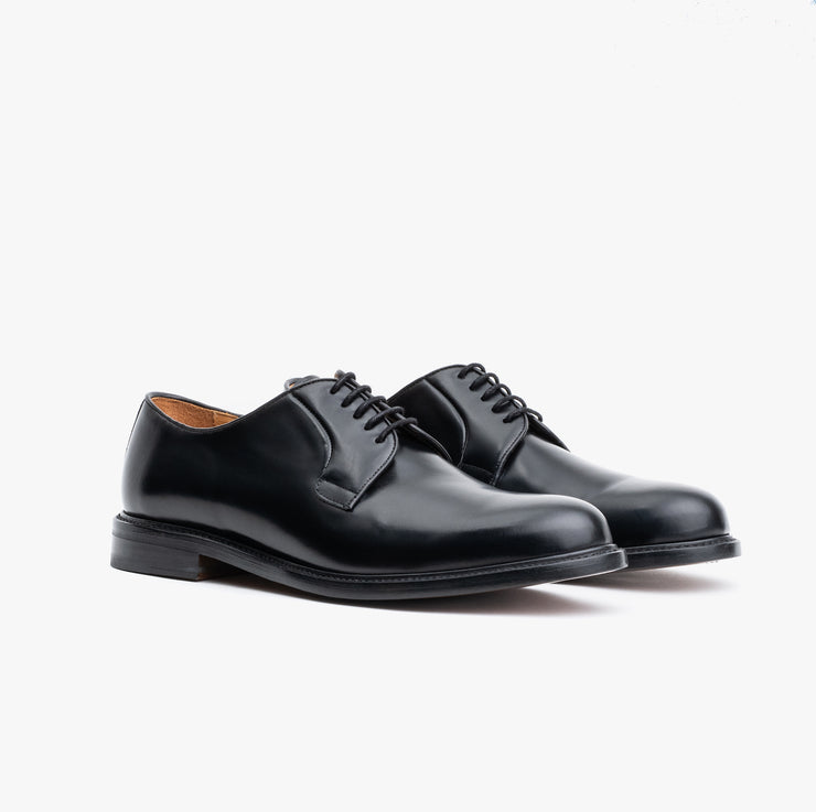 Plain Toe Derby in Black Rois