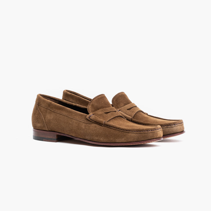 Summer Penny Loafer in Noce Brown Suede