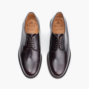 Plain Toe Derby in Dark Brown Rois