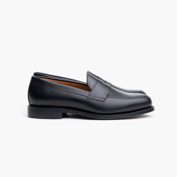 Penny Loafer in Black Boxcalf