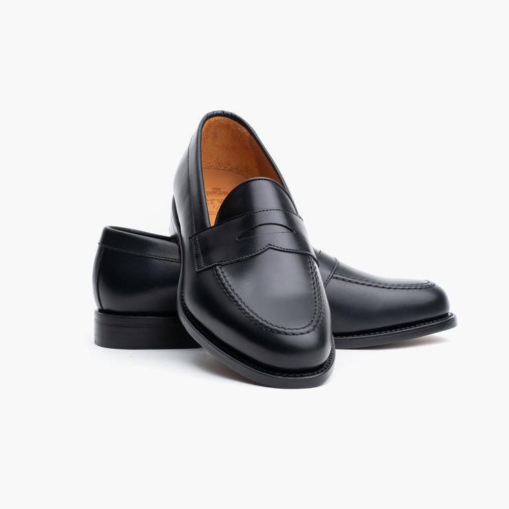 Penny Loafer in Black Boxcalf