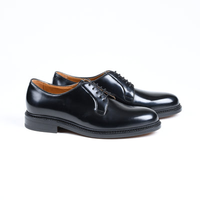 Plain Toe Derby 4406 in Black Polish Binder