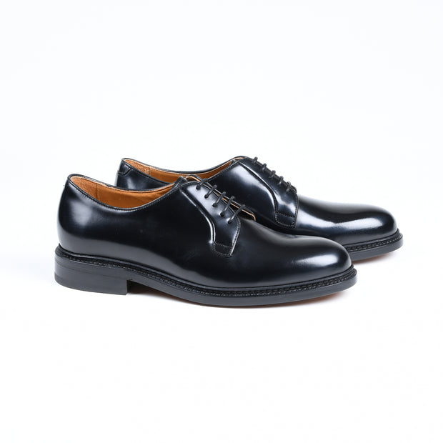 Plain Toe Derby 4406 in Black Polish Binder
