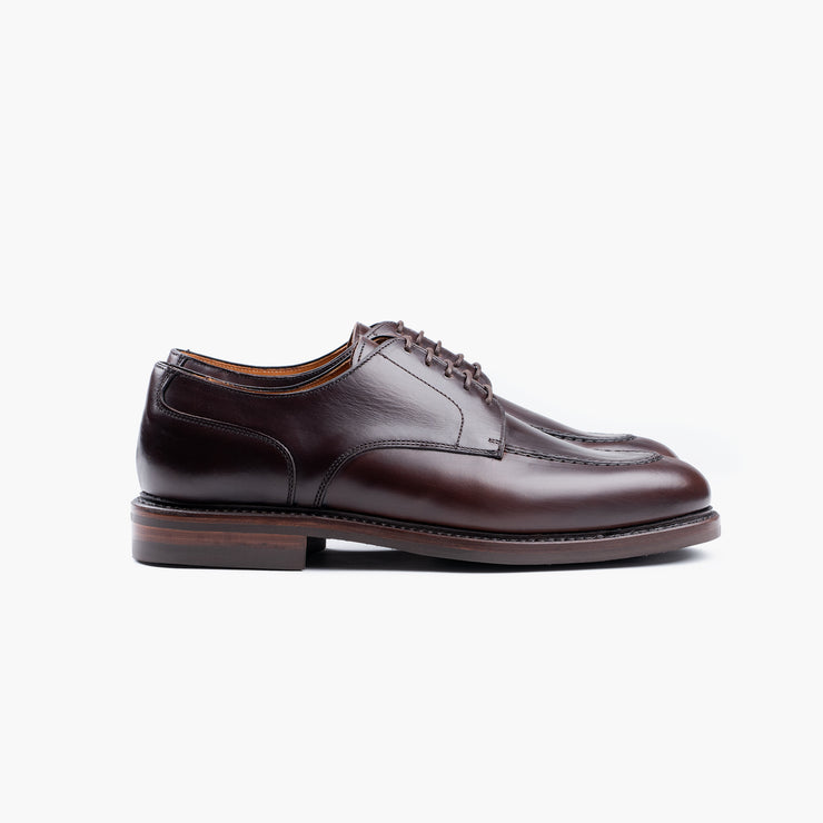 Norwegian derby in brown Horween chromexcel Caine Clothiers