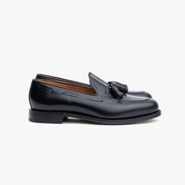 Tassel Loafer in Black Calf