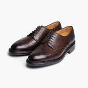 Country Brogue Derby in Dark Brown Grain