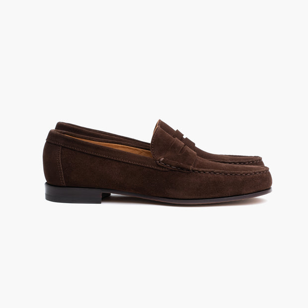 Penny Loafer in Chocolate Suede
