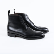 Cap Toe Brogue Boot 973 in Black Calf