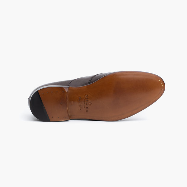 Full Strap Penny Loafer in Brown Soft Calf