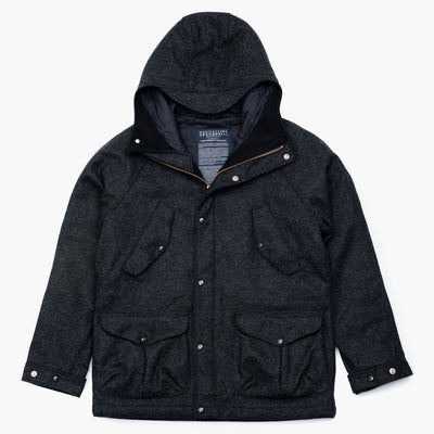 Fisherman Parka in Charcoal Casentino Wool