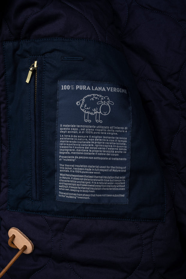 Fisherman Parka in Navy Casentino Wool