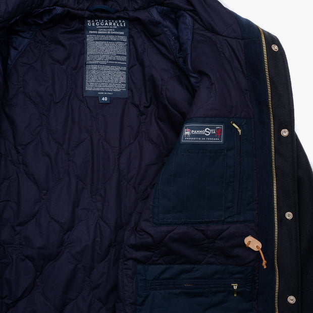 Fisherman Parka in Navy Casentino Wool