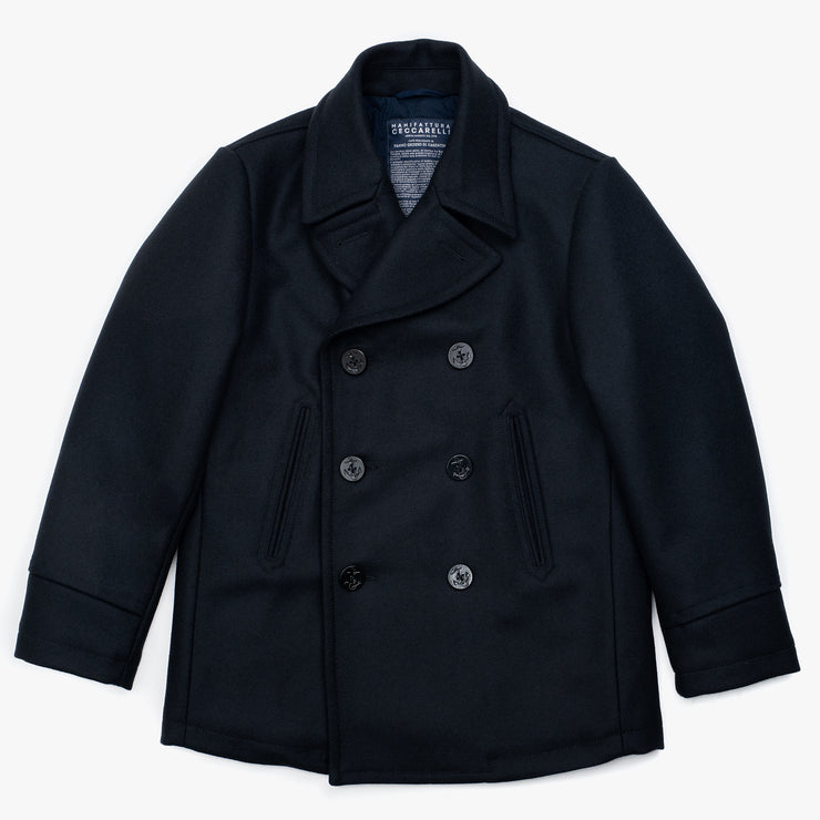 Peacoat in Dark Navy Casentino Wool