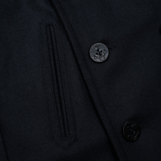 Peacoat in Dark Navy Casentino Wool