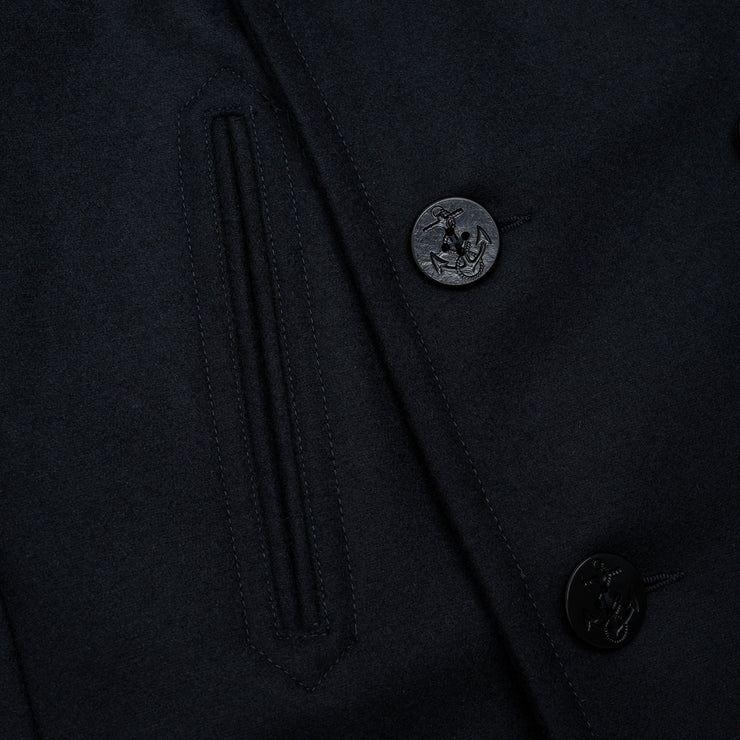 Peacoat in Dark Navy Casentino Wool