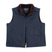 Mountain Gilet in Navy Waxed Cotton