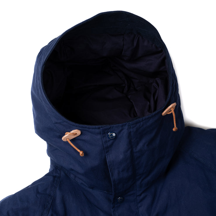 Goose Down Padded Fisherman Parka in Navy