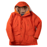 Goose Down Padded Fisherman Parka in Orange