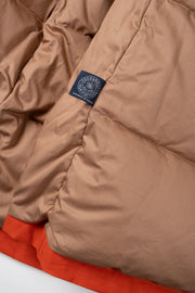 Goose Down Padded Fisherman Parka in Orange