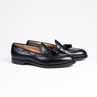 Cavendish Tassel Loafer in Black Calf