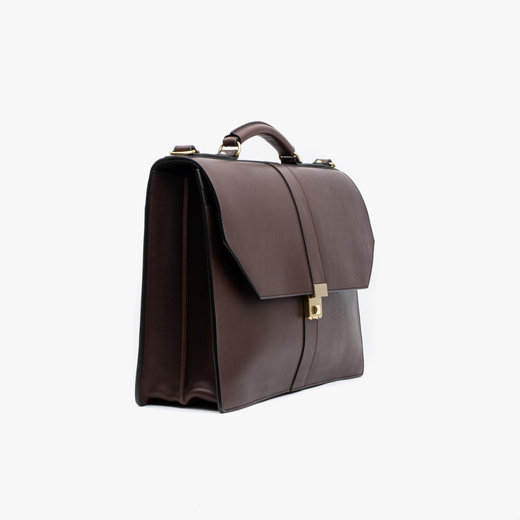Captains Briefcase in Chocolate Harness Leather
