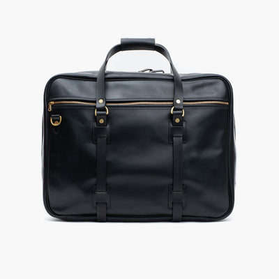 Flight Bag in Black Vintage Leather