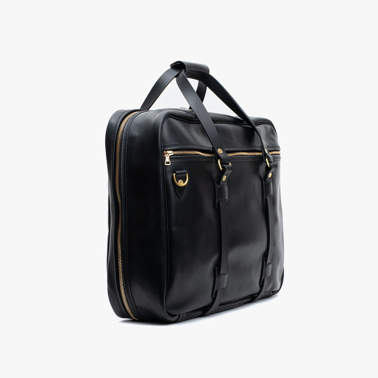 Flight Bag in Black Vintage Leather