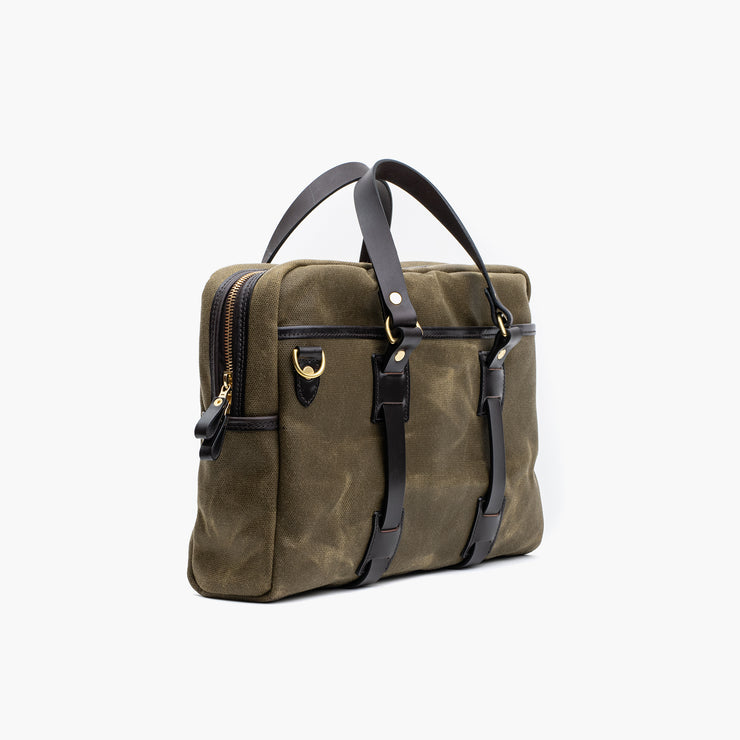 Laptop bag in Vintage Olive Canvas